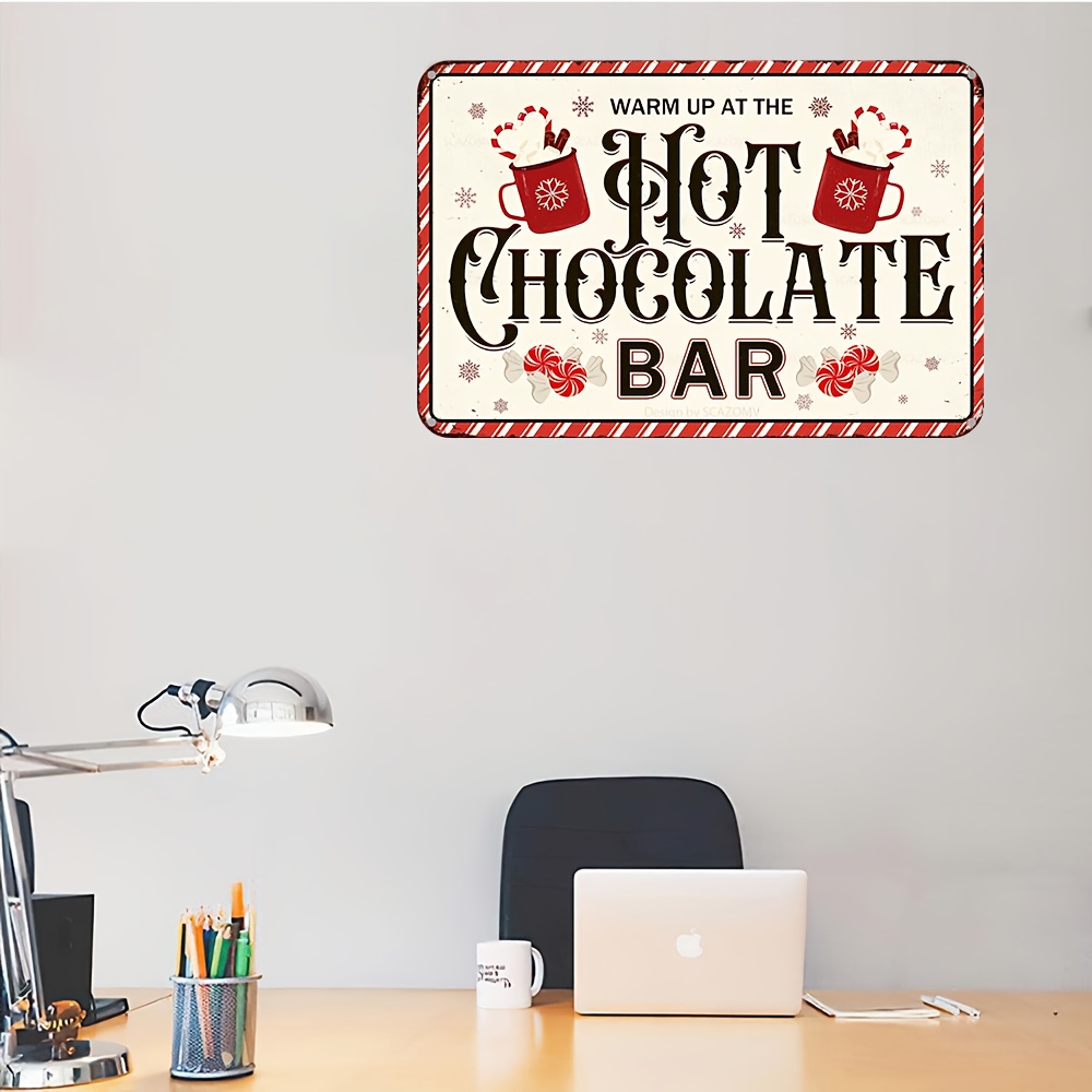 Warm Up Here Hot Chocolate Bar Metal Tin Sign Kitchen Decorative Cafe Bar  Home Metal Plate Wall Decor Restaurant Wall - AliExpress