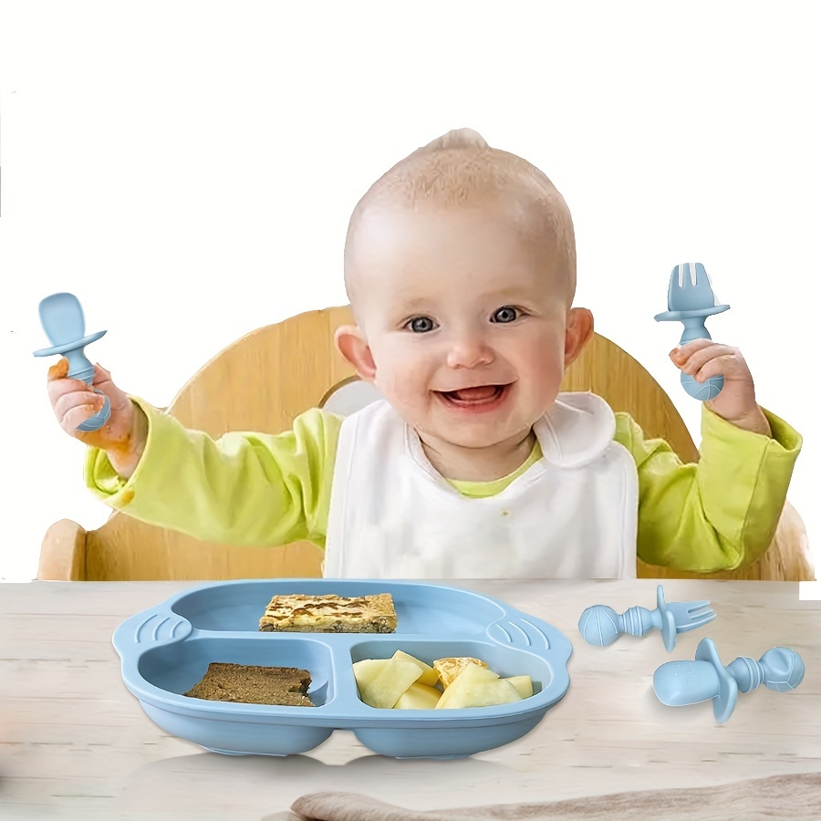Assiette À Ventouse Pour Bébé Avec Cuillère À Alimentation - Temu Belgium