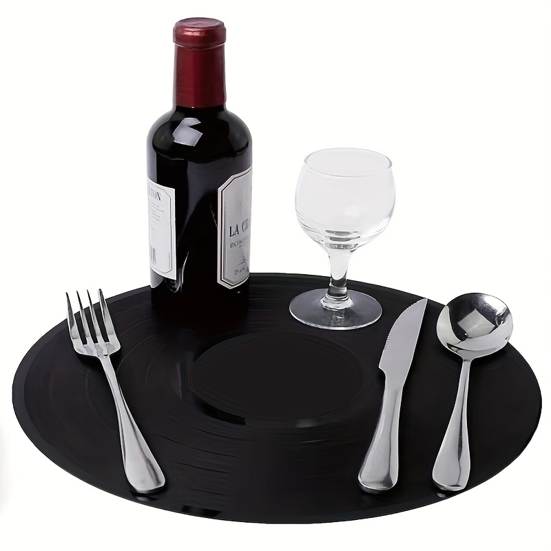 Diameter Vinyl Record Dinner Placemats Silicone Round Table - Temu