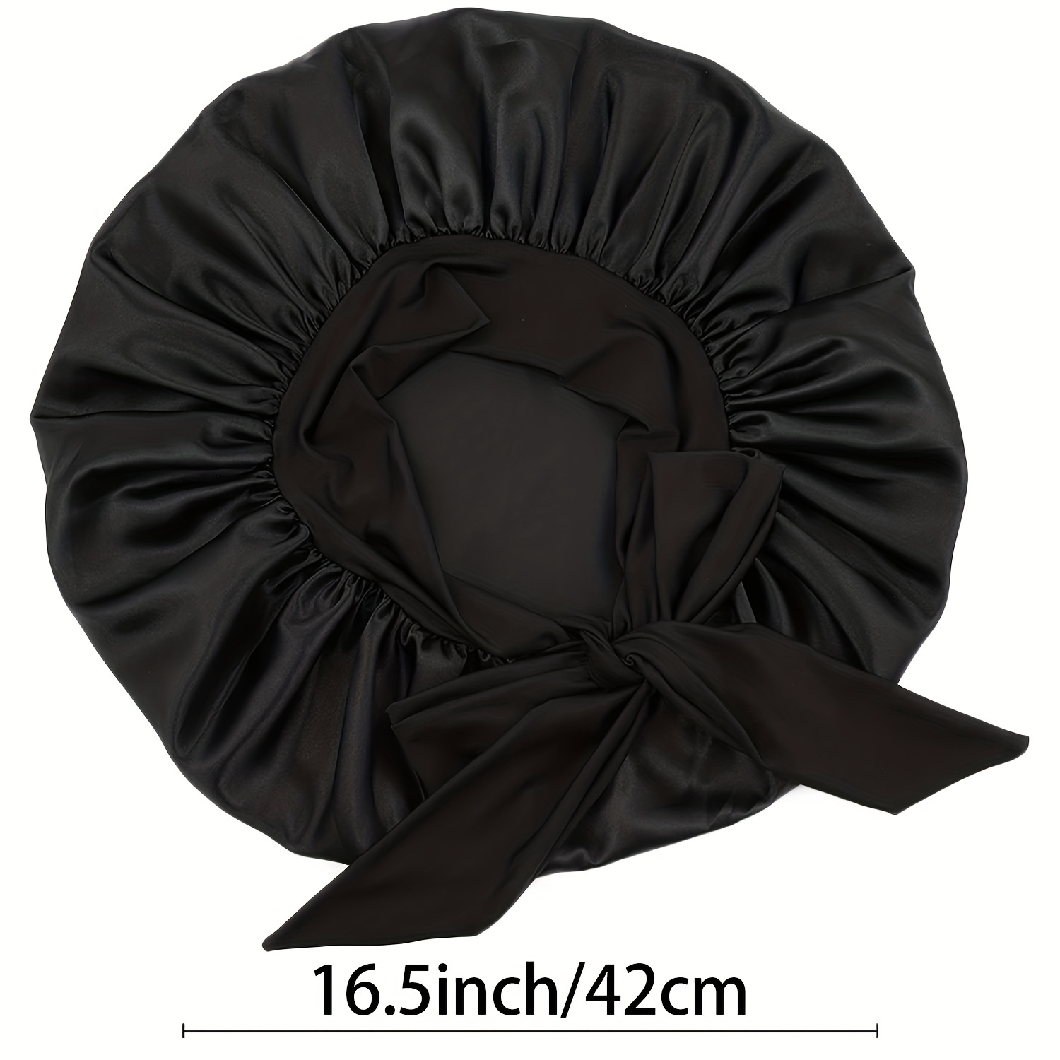 1pc Satin Bonnet Silky Bonnet With Elastic Tie Band Adjustable Straps ...