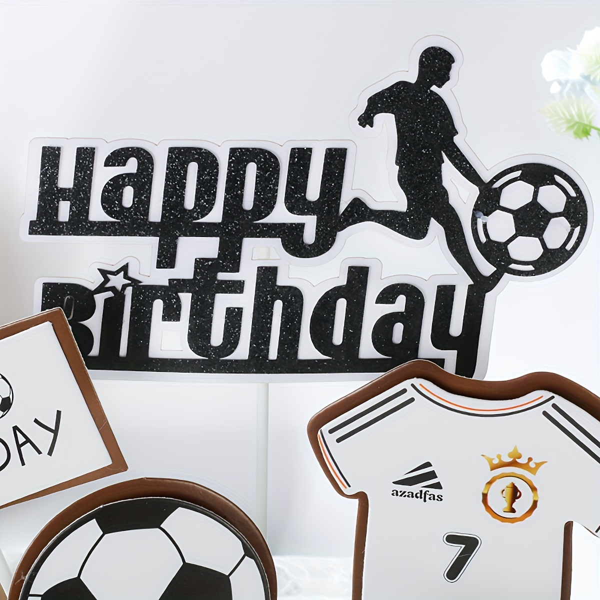 1pza de Adorno para tarta de cumpleaños con temática de fútbol: ¡perfecto  para decoración de fiestas de jugadores de niños!