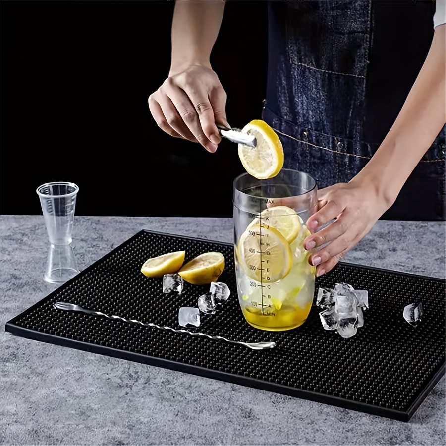 Plastic Dish Drying Mat, Soft Rubber Bar Mat, Waterproof And Drainable  Table Pad, Kitchen Supplies, Bar Accessories - Temu