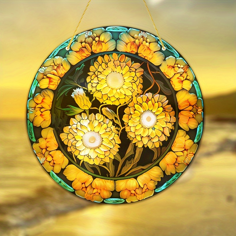 Attrape-soleil soleil vitrail décoration de fenêtre suncatcher