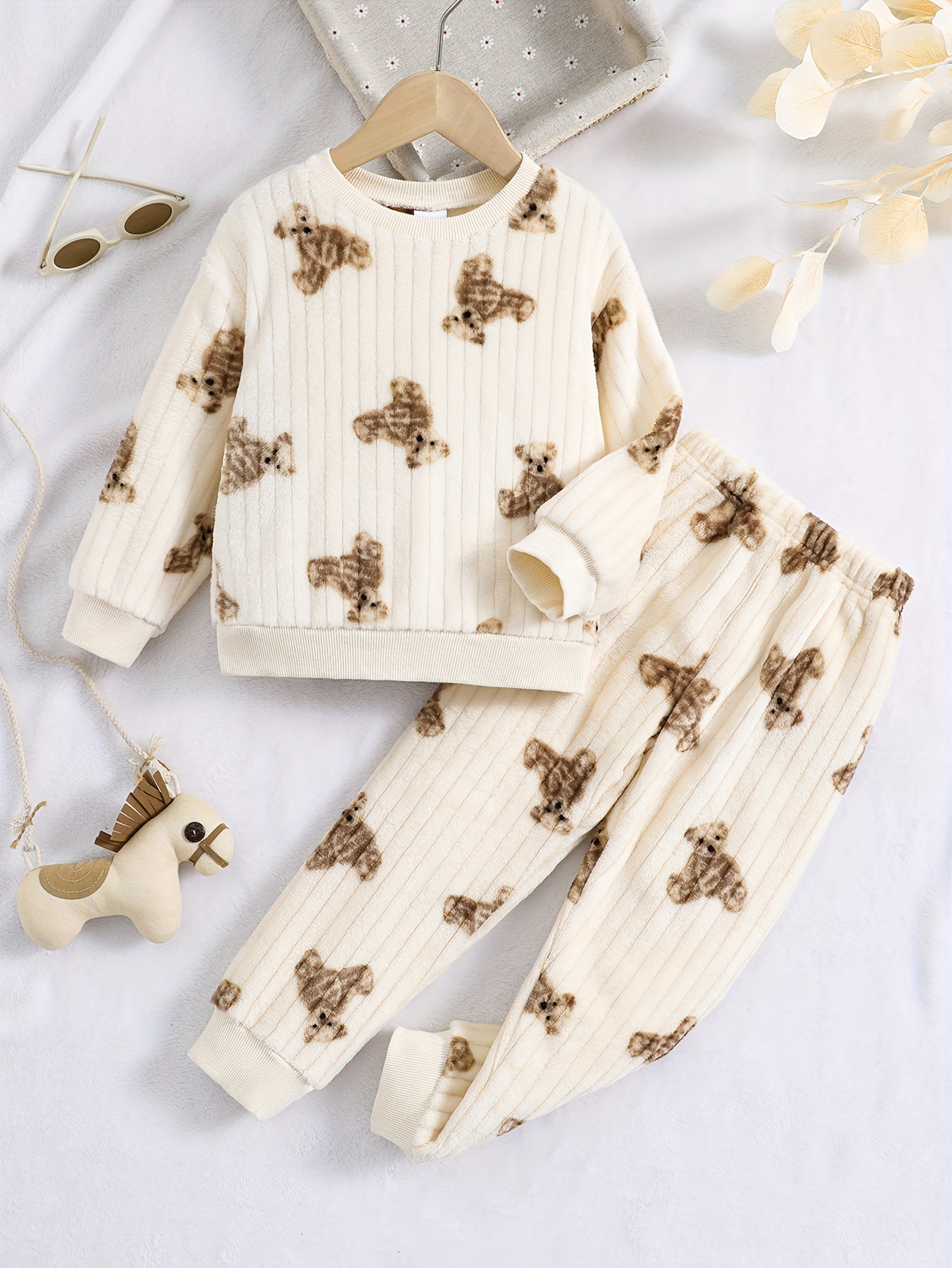 Pyjama d'hiver long pour enfant en pilou VACHE