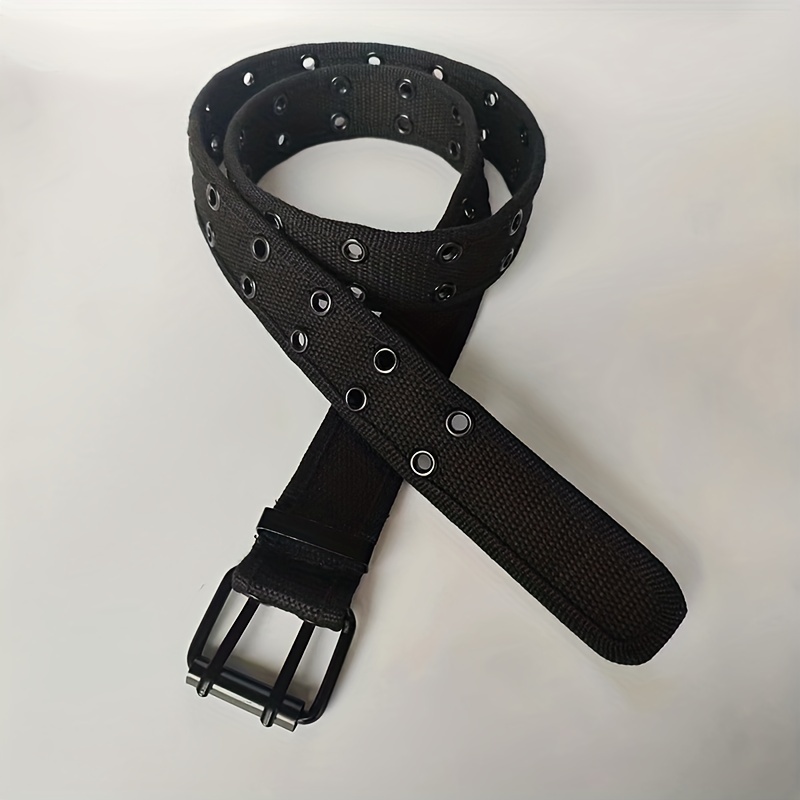 Men's Casual Sport Belt Double Row Holes