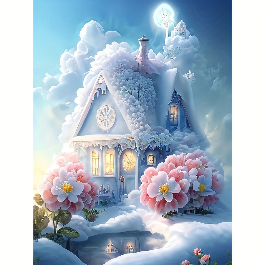 DIY 5D Diamond Painting Set Beautiful Snow Castle Full Drill