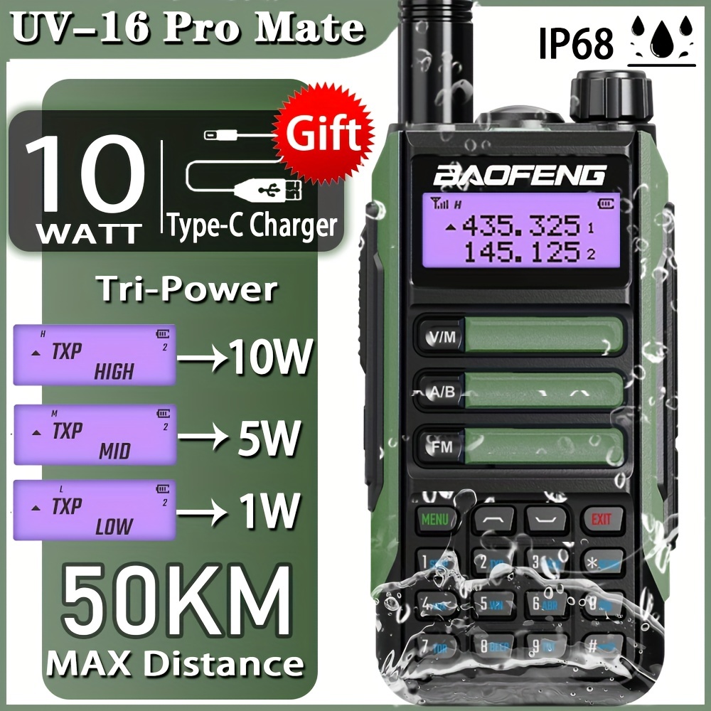 Baofeng UV-98 PRO Long Range Waterproof Radio High Power Walkie Talkie -  Two Way Radio
