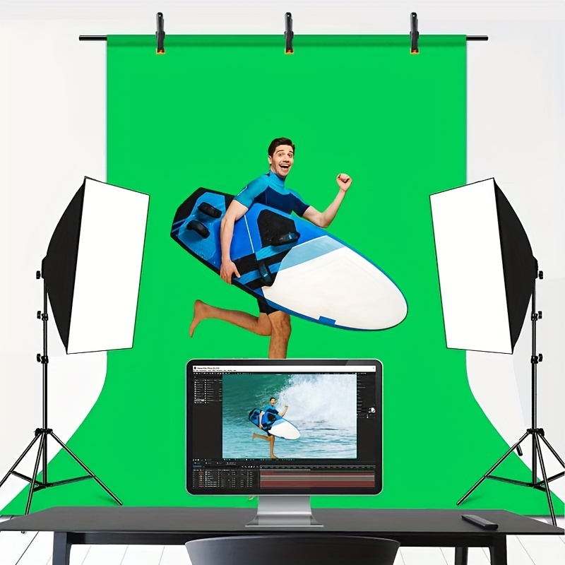 850mm Wide x 2000mm High Zoom Chroma Key Green Screen PHOTO SHOOT BACKDROP  Stand
