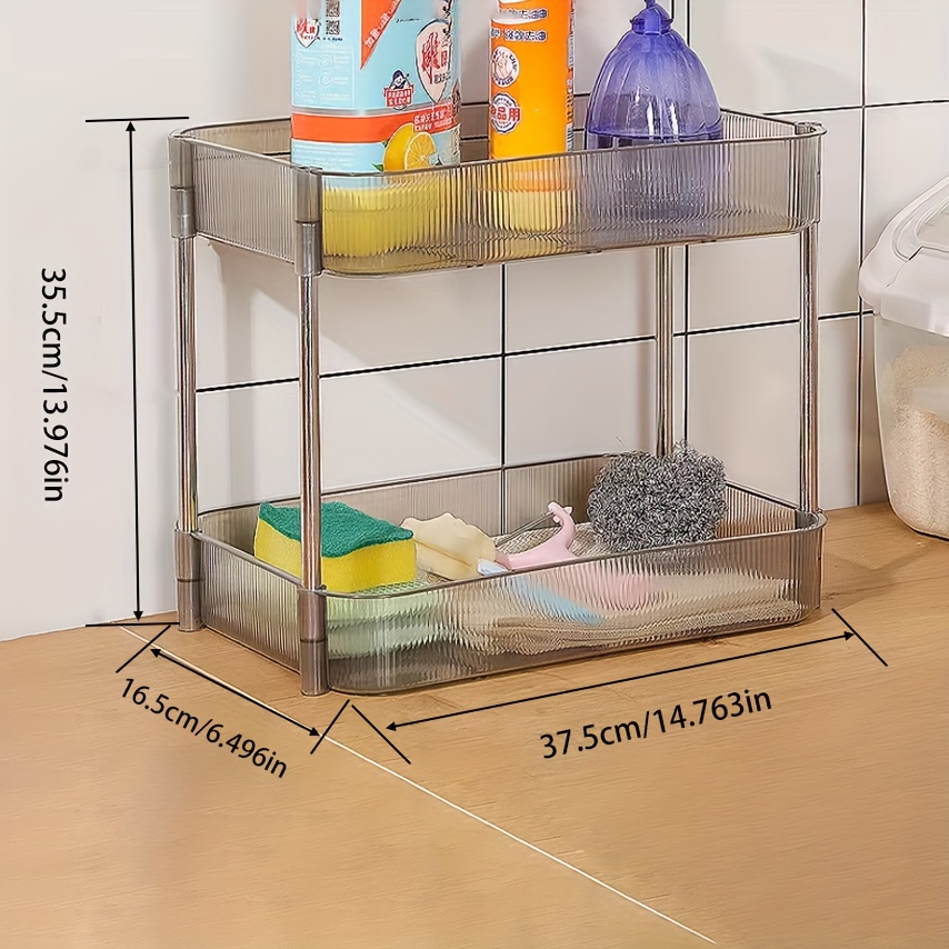 3 Tier Transparent Acrylic Snack Storage Cabinet, Living Room Kitchen  Trolley, Multi-layer Movable Floor Bedside Cosmetic Storage Rack - Temu