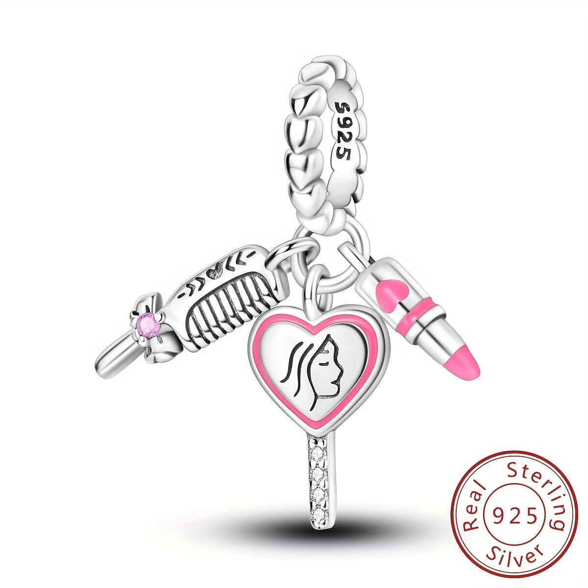 Ciondolo Gesù Ghiacciato: Oro Su Argento Sterling, Diamante - Foto 7