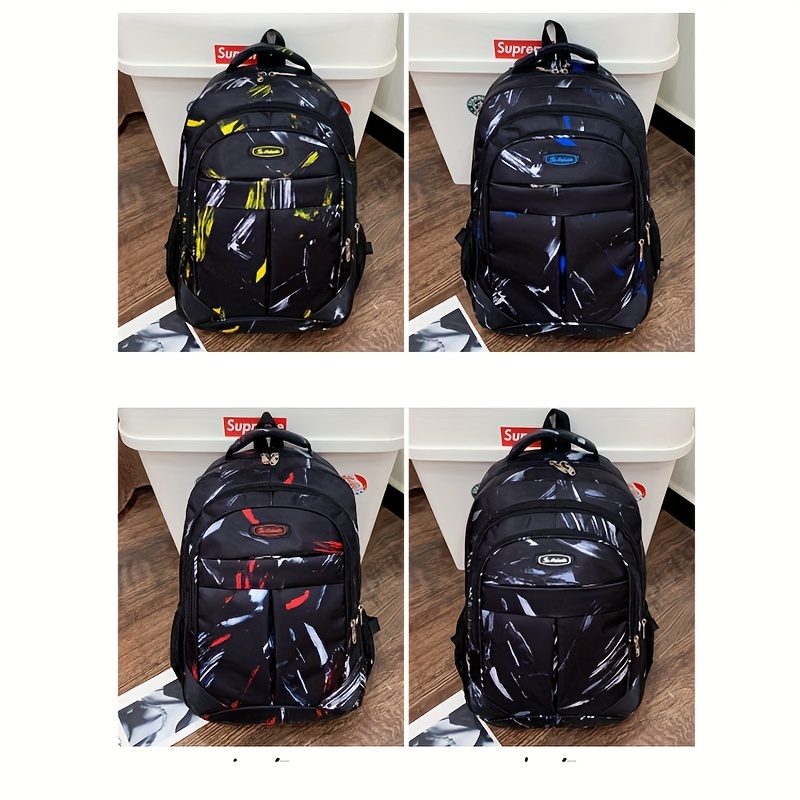 Large-capacity Schoolbag Men's Backpack, High School Fashion Trendy Campus  Backpack Junior High School Student Backpack - Temu