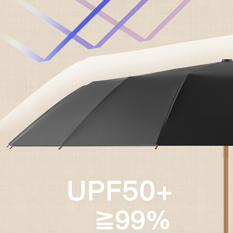 16 Bones Foldable Wood Handle Umbrella
