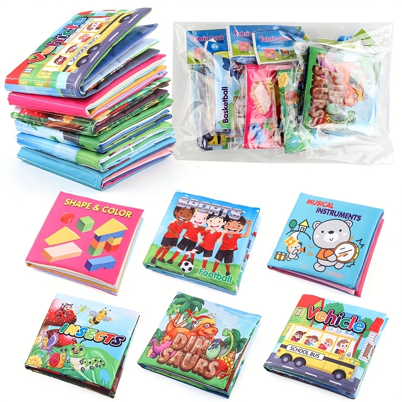 Libros suaves para bebés, libros de tela suave al tacto para juguetes de 0  a 12 meses, libro de actividades arrugado suave para bebés, juguete
