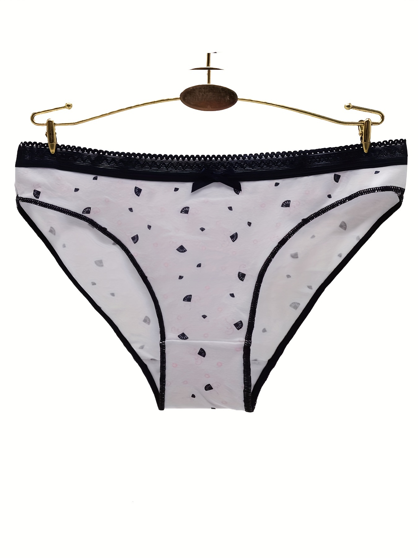 5pcs Colorblock Trim Briefs, Comfy & Breathable Stretchy Intimates Panties,  Women's Lingerie & Underwear