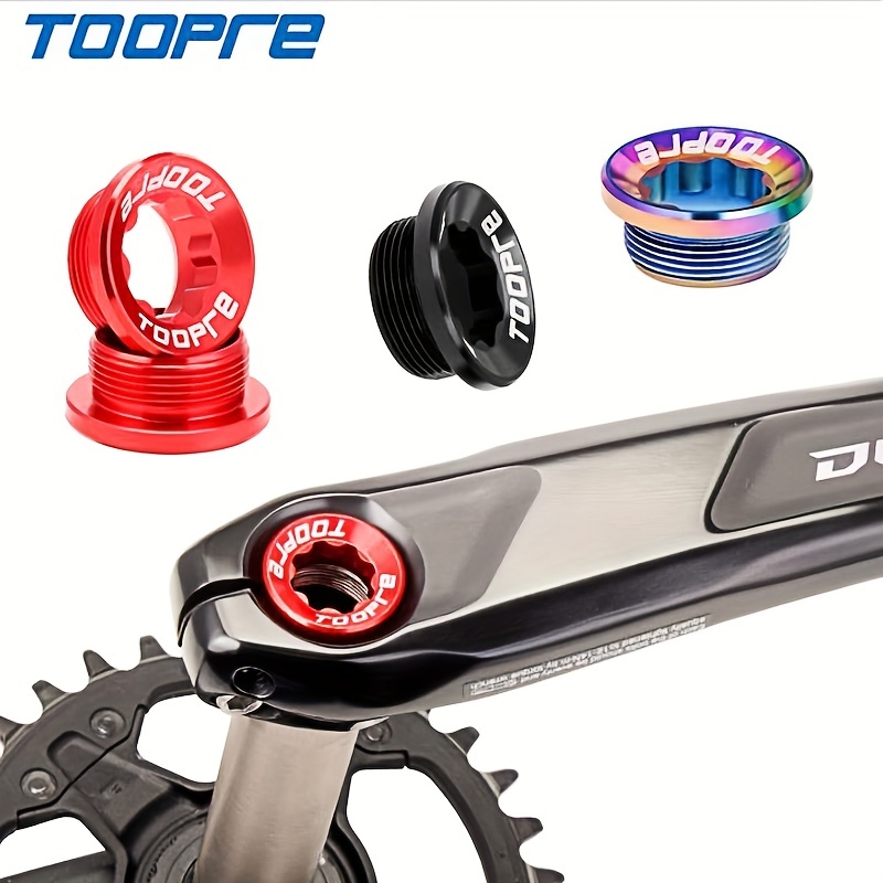 

Upgrade Your Bike With Toopre's Colorful Aluminum Alloy Crank Cover Screw - Perfect For Repairing Bb Central Axis Cranks!