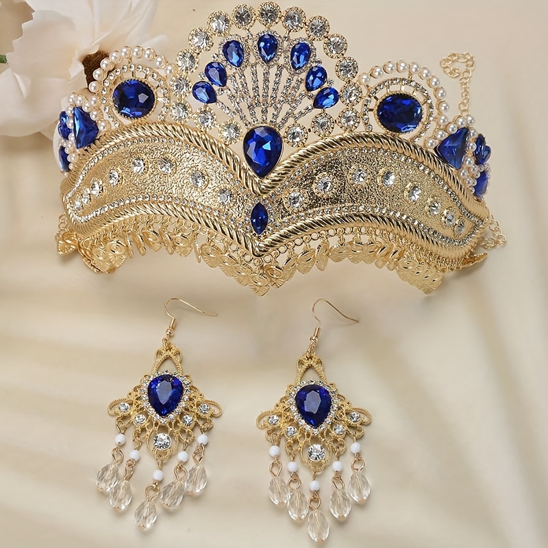 Wedding Banquet Crown Headband Ethnic Style Headdress Charm - Temu