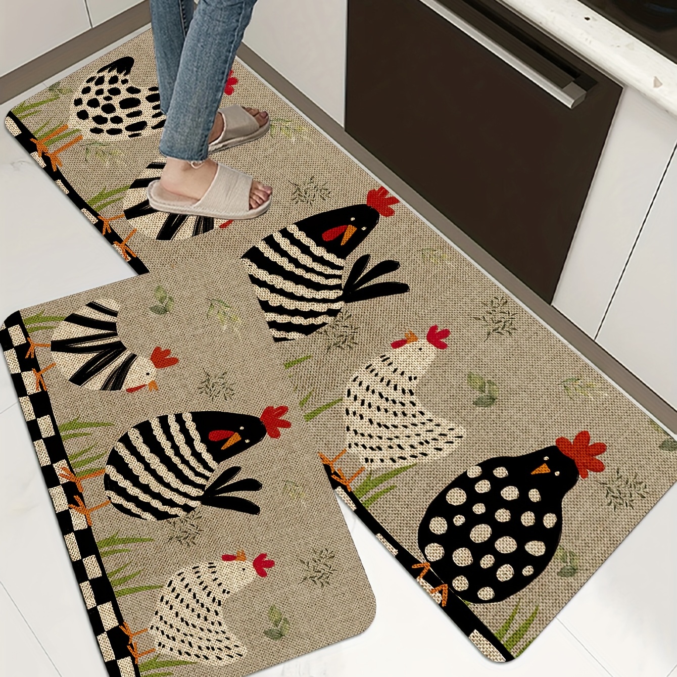 Kitchen Carpet With Small Fish Pattern Anti Slip - Temu