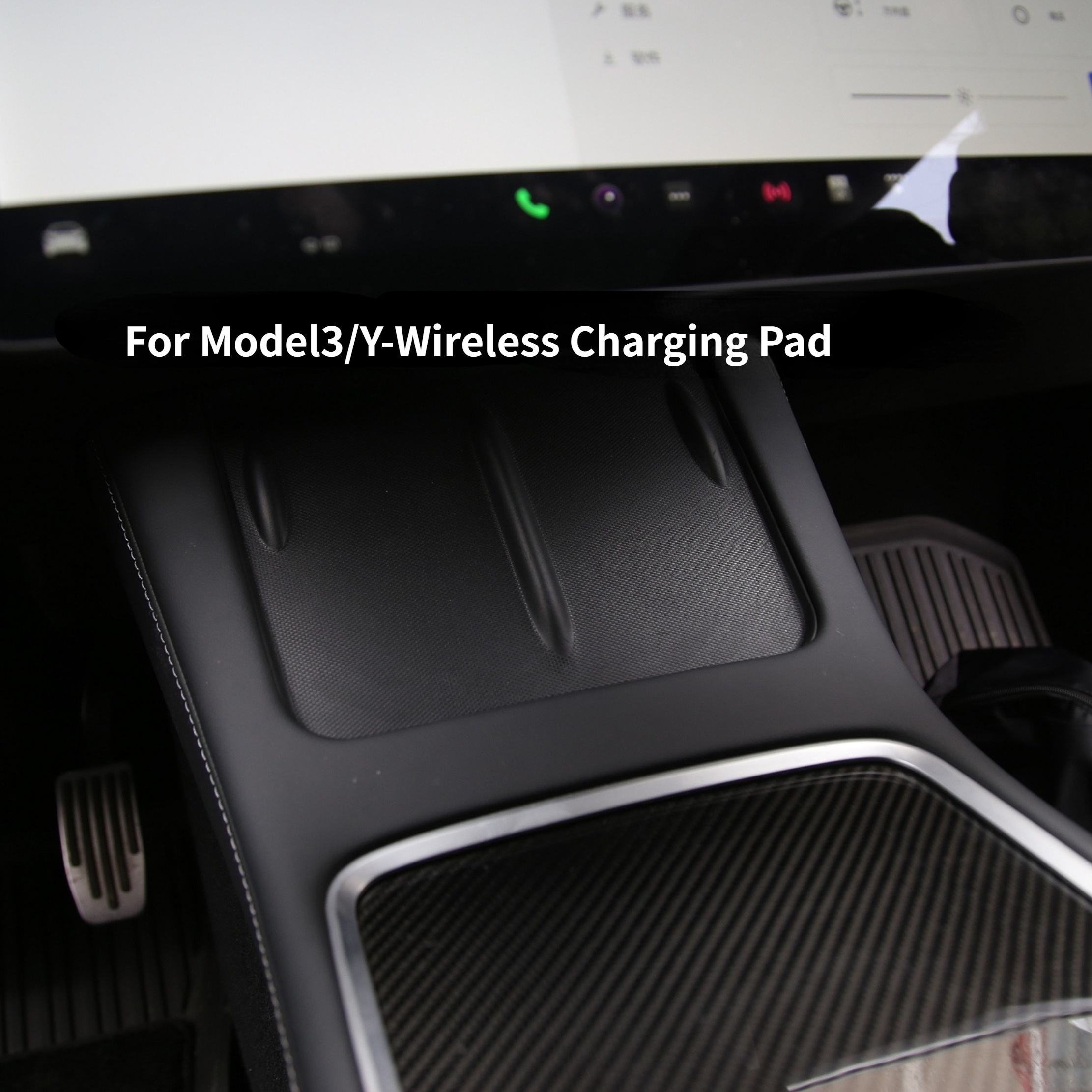 Model Y/3 Wireless Charging Pad - Non-Slip Silicone Interior Accessories  for 21-23 Models