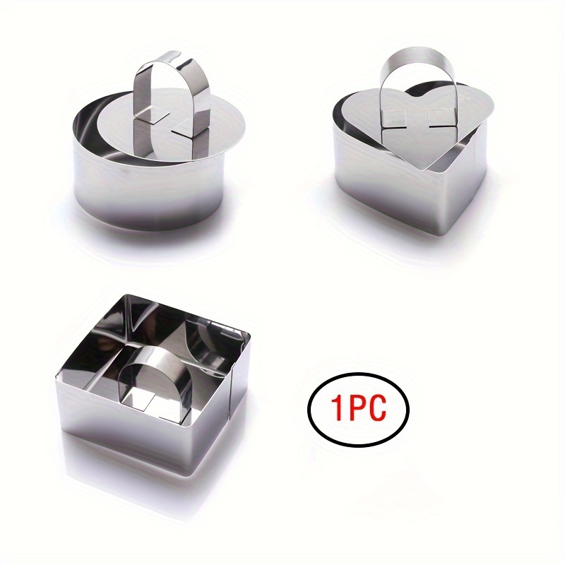 Stainless Steel Mousse Cake Mold Rings + + Round Heart - Temu