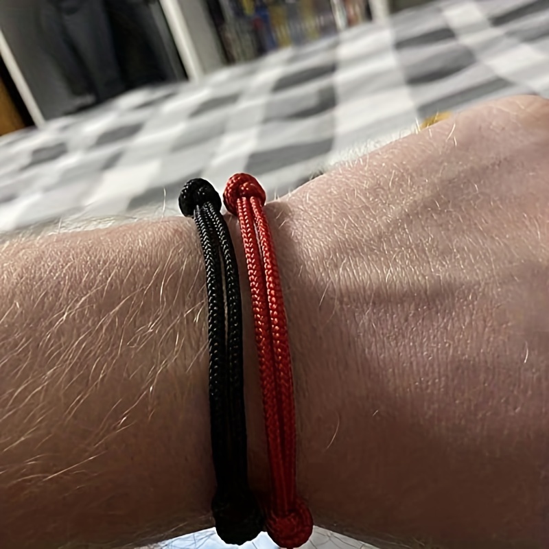Bohemian Red String Anklet, Minimalist Ankle Bracelet