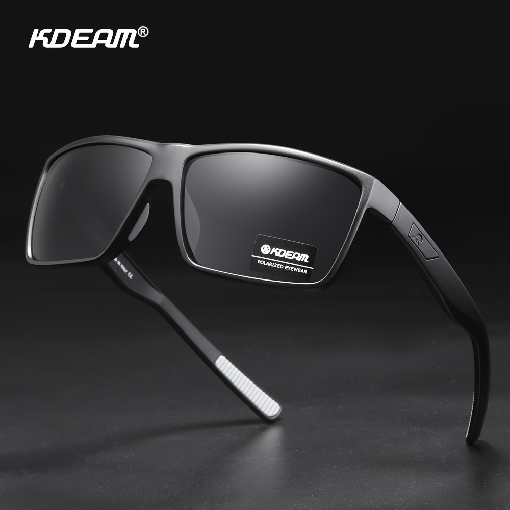 KDEAM Oversized Square Polarized Sunglasses Fishing Driving Sports Glasses  UV400