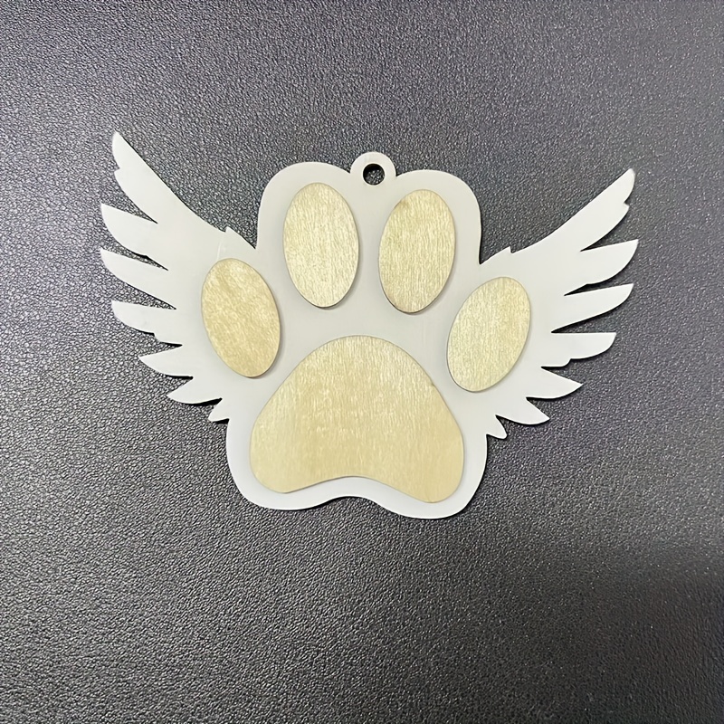 Love Angel Wings Dog Keychain