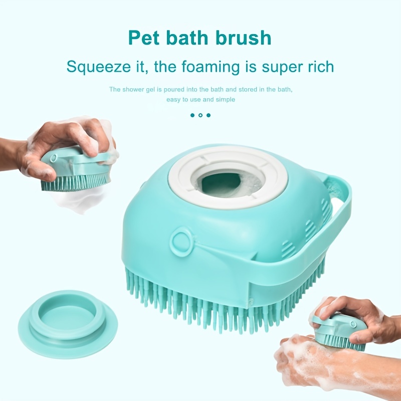  Luxurious Dog Bath Brush Scrubber - Soft Silicone Dog Shampoo  Brush Combo for Pet Grooming, Bathing, & Massage Dispensing - Extreme  Lather Dog Scrubber for Bath (Green) by Crazy Piper 