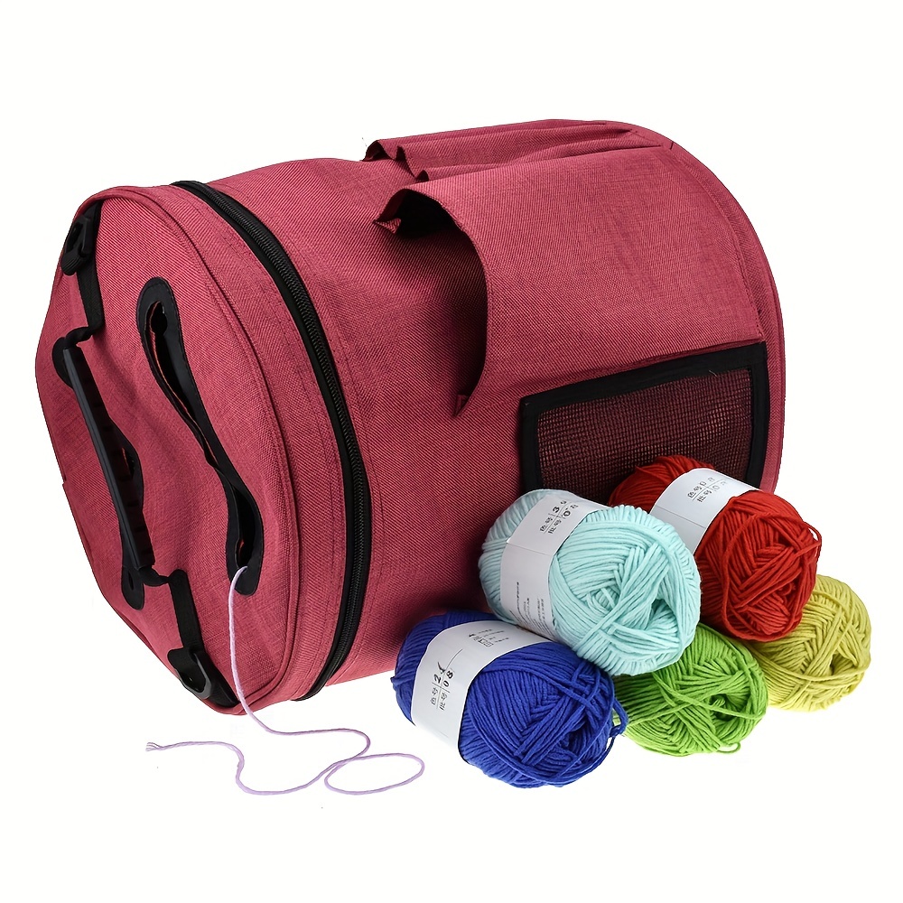 Knitting Tote Bag Yarn Storage Organizer for Yarn Skeins Knitting
