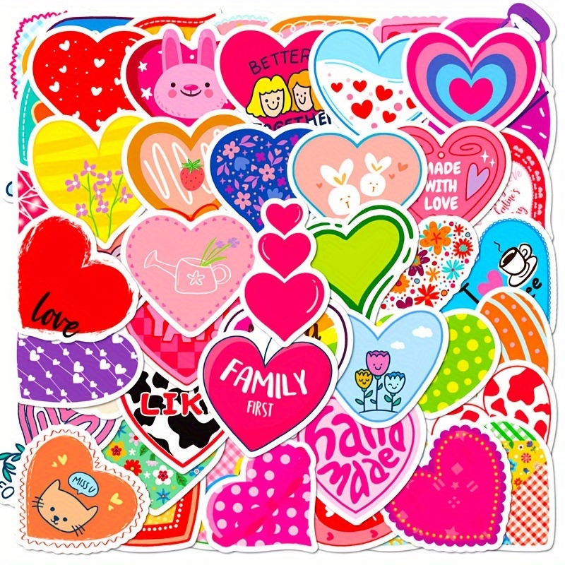 1 Sheet, Valentine's Day Hot-stamped And Outlined Love Heart