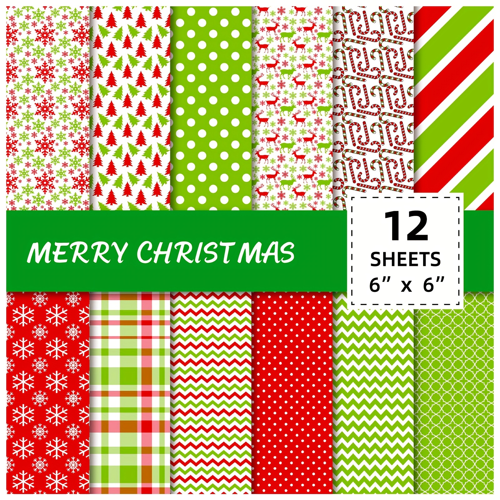Winter/christmas Cardstock, Patterned Paper, Junk Journal, Mixed