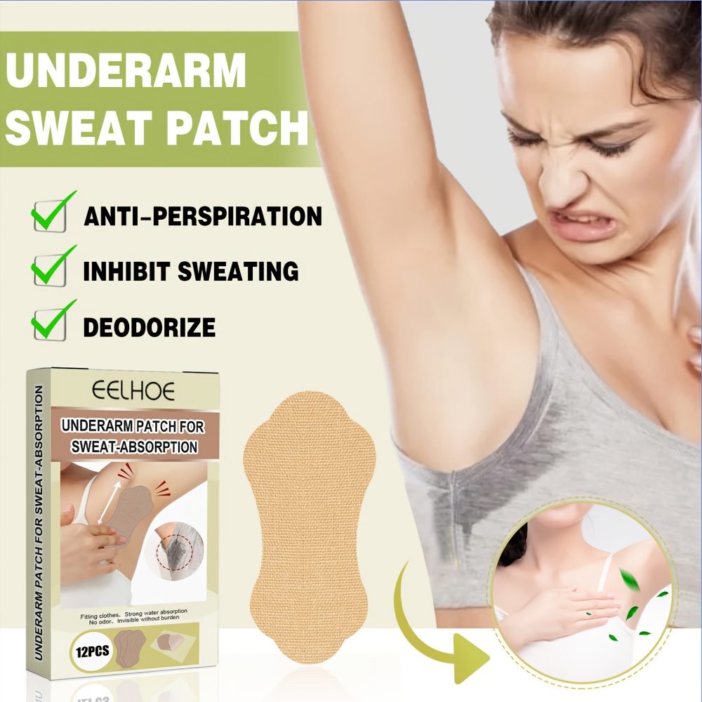 Armpit Pads 12pcs Fit Skin Elastic Cloth Underarm Sweat Pads Fast Dry  Ultrathin