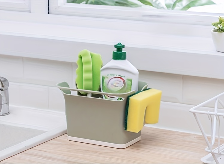 Dish Scrub Brush with Soap Dispenser Holder Dishwashing Removable