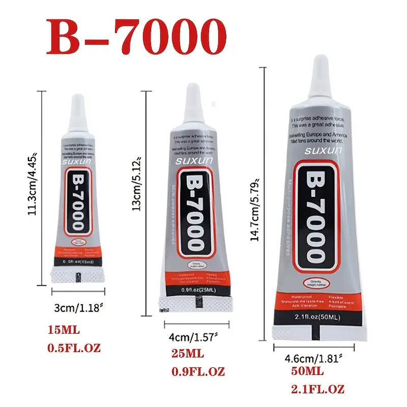 B-7000 Glue Clear For Rhinestone Crafts, Jewelry And Bead Adhesive B7000  Semi Fluid High Viscosity Glues For Clothes Shoes Fabric Cell Phones Screen  Repair Metal Stone Nail Art Glass - Temu Italy