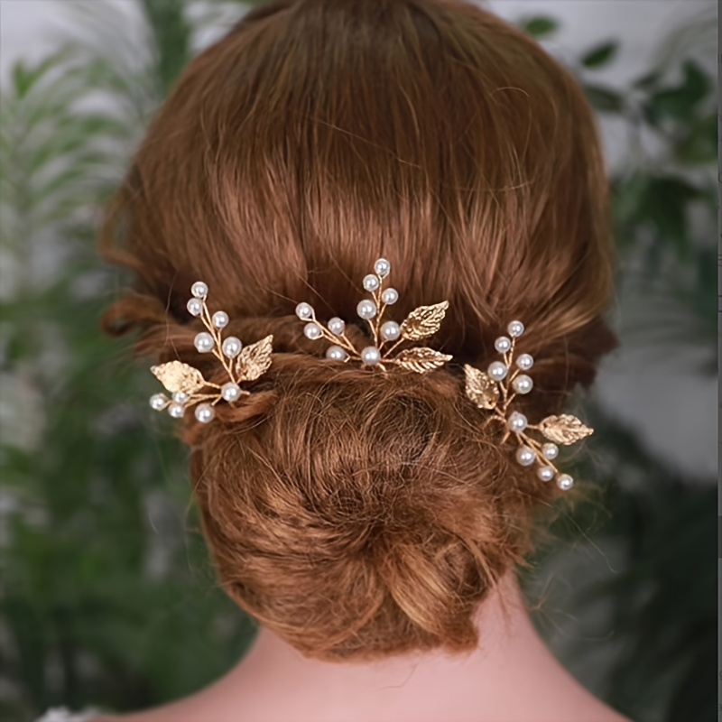 Wedding Faux Pearl Hair Pins Bridal Hair Pearls U shaped - Temu