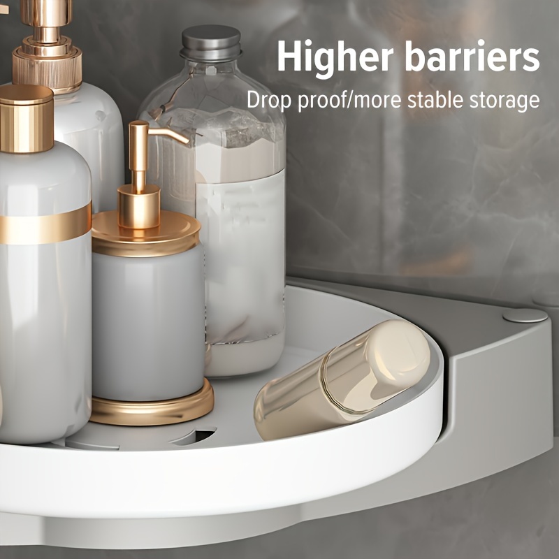 Bathroom Shelf Plastic Rotating Bathroom Non-perforated Triangle