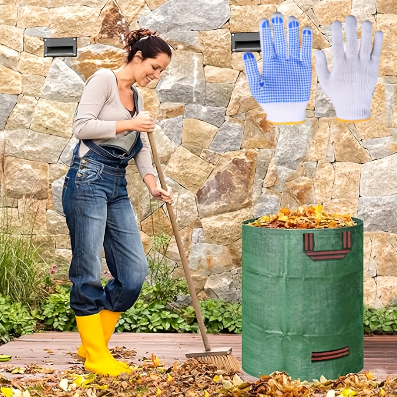 Leaf Bags+ Gloves, Garden Leaf Bags, Heavy Duty Garden Garbage Bag