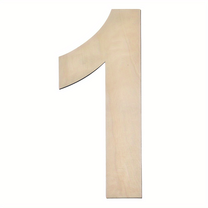Wooden Number 1, Unfinished Wooden Numbers