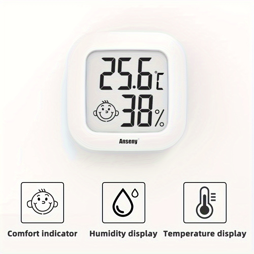 1pc Lcd Digital Temperature Humidity Meter Home Indoor Electronic Hygrometer  Thermometer Weather Station Room Home Kitchen Bedroom Room Dedor - Tools &  Home Improvement - Temu
