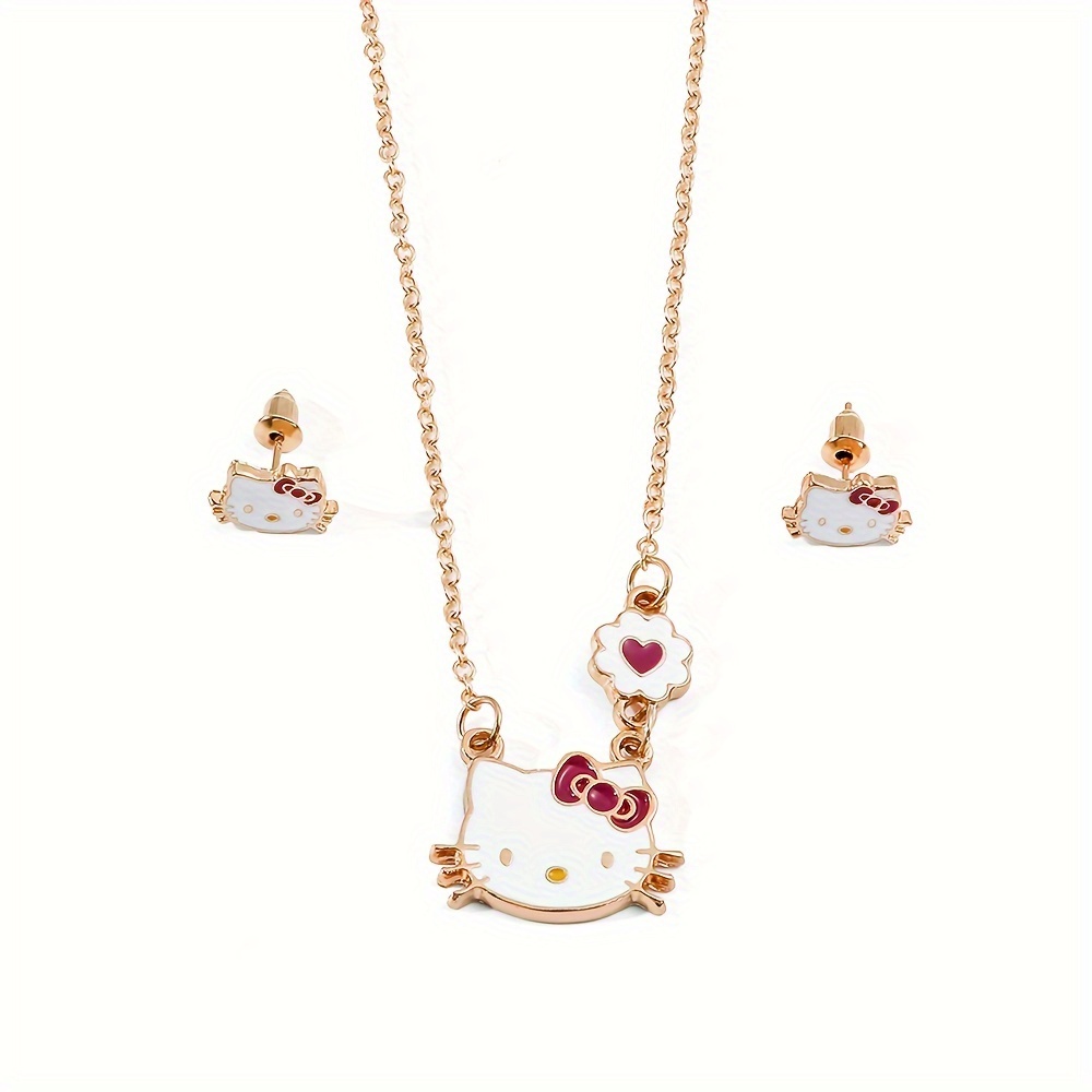 Cute Sweet Hello Kitty Pendant Necklace Cartoon - Temu