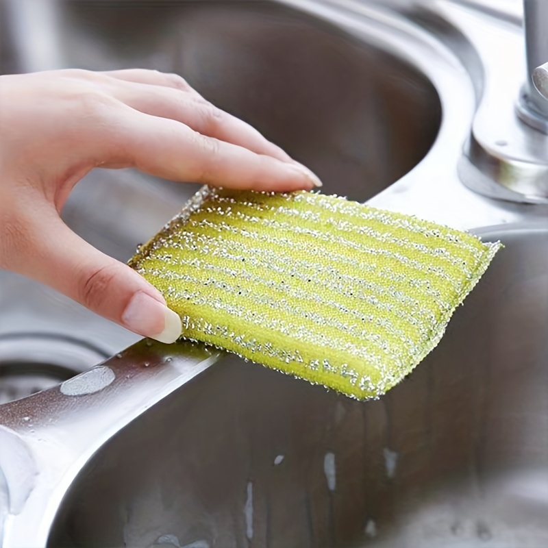 4pcs Random Colour Double-Sided Dishwashing Sponge Set