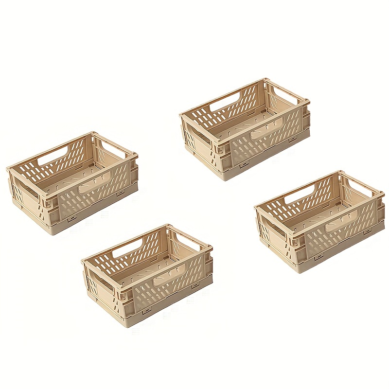 Mini Baskets Plastic For Desk Organizers Collapsible Crate - Temu