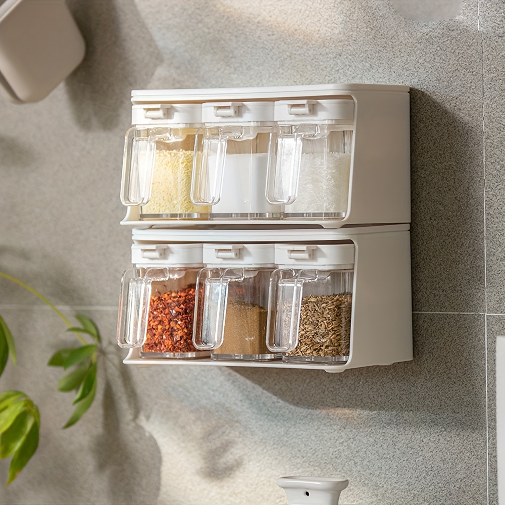 Wall Mount Spice Rack With Removable Cruet Jars Cost - Temu