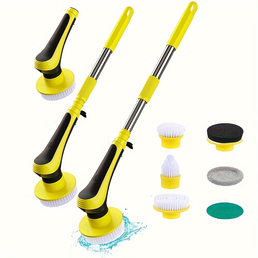 Electric Spin Scrubber With 6 Replaceable Brush Head Power - Temu