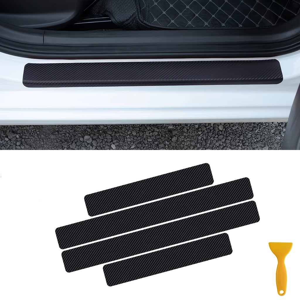 Car Threshold Carbon Fiber Sticker Car Door Anti scratch - Temu