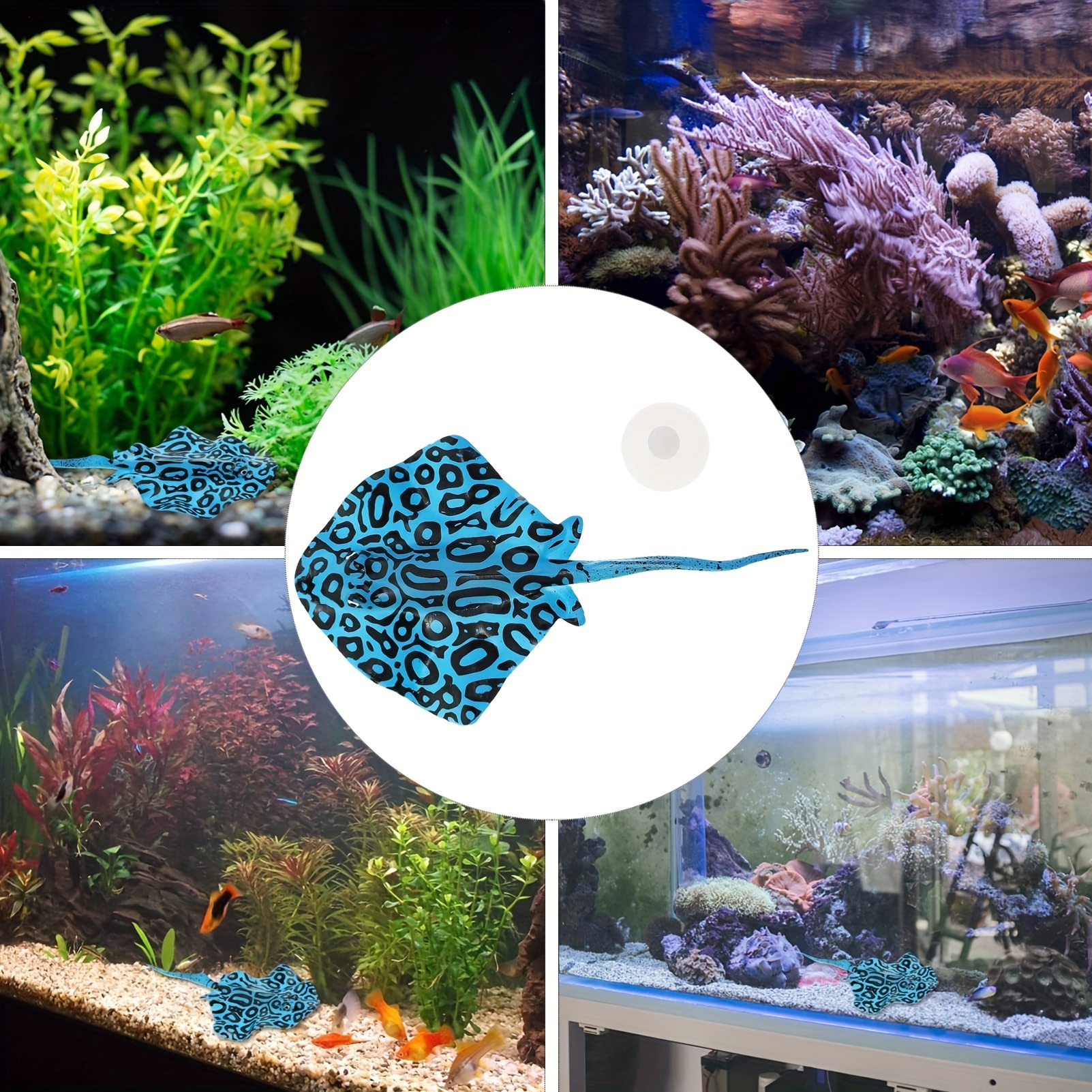Silicone Glowing Artificial Fish Tank Aquarium Coral Plants Underwater  Decor US
