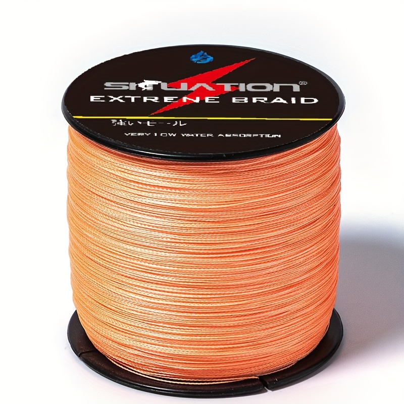 Orange Super Strong Wear Resistant Fishing Line 4 strand Pe - Temu Australia