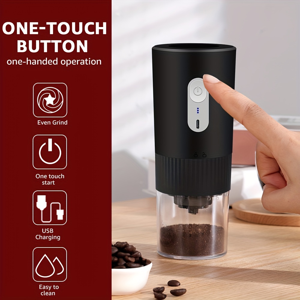 Electric Burr Coffee Grinder with Multi Grind Settings, Portable Small Conical Ceramic Grinder for Coffee Beans, Spices and More, for Drip/Espresso/