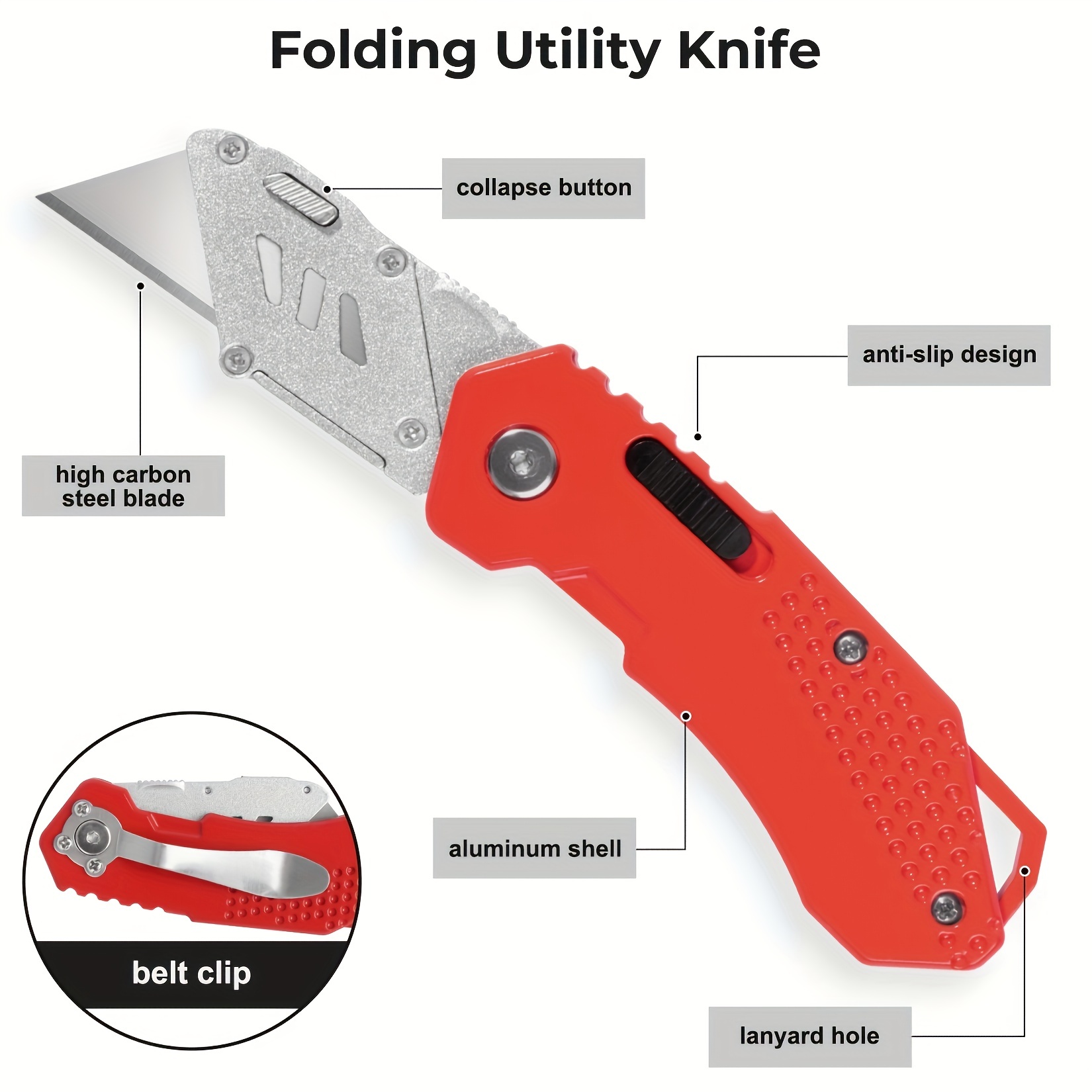 Box Cutter Utility Knife Heavy Duty Retractable Box Cutter - Temu