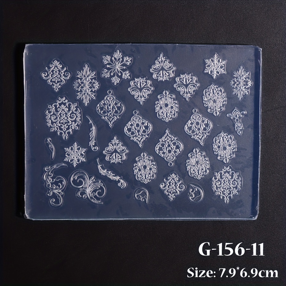 Embossed Snowflakes Butterfly 3d Acrylic Mold Silicone Nail - Temu