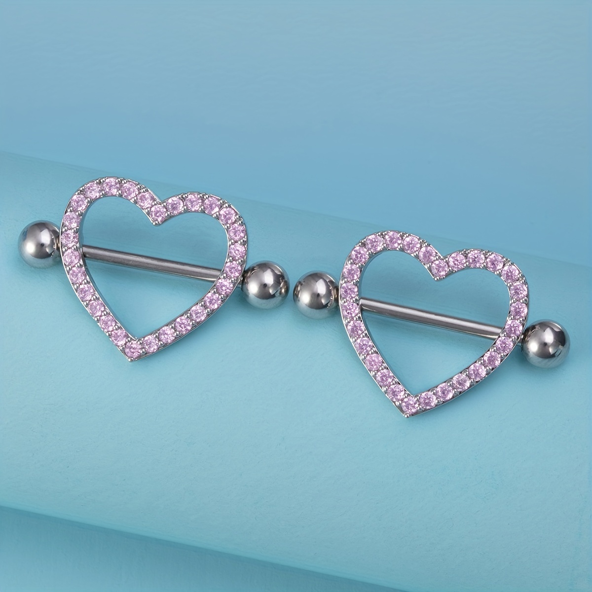 14G Sexy Nipple Jewelry Heart Nipple Rings with Letters – OUFER
